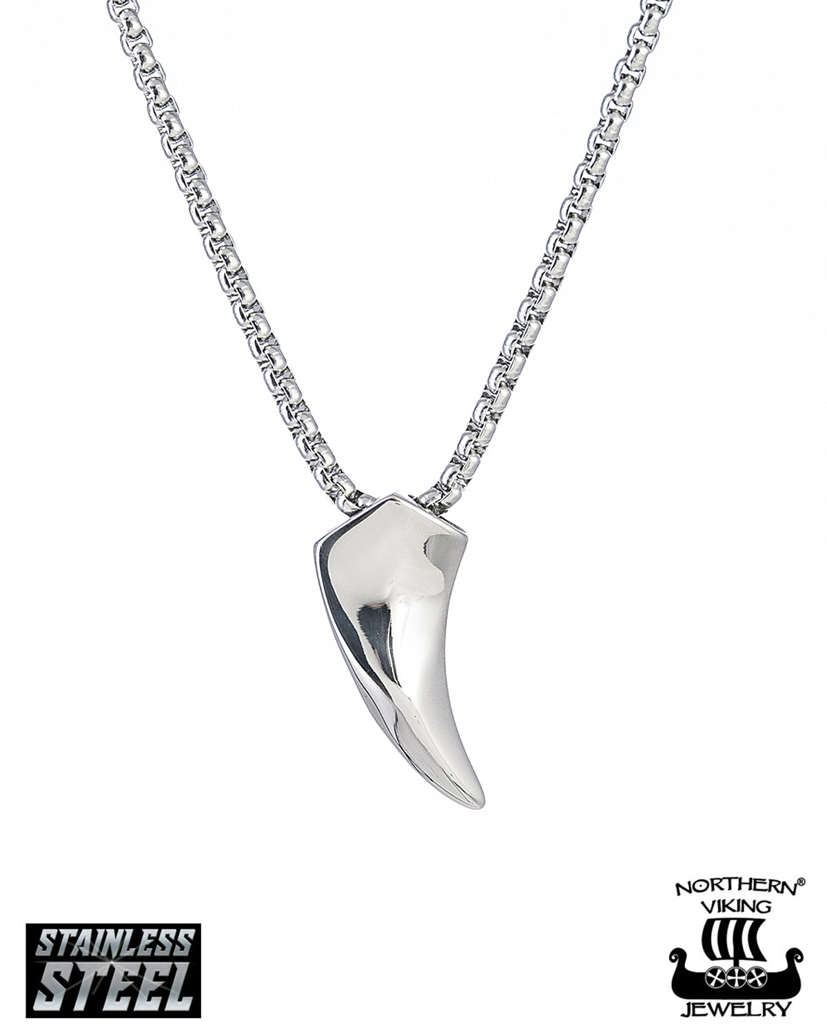 Northern Viking Jewelry Fenrir Wolf kaulakoru - Teräs Default Title