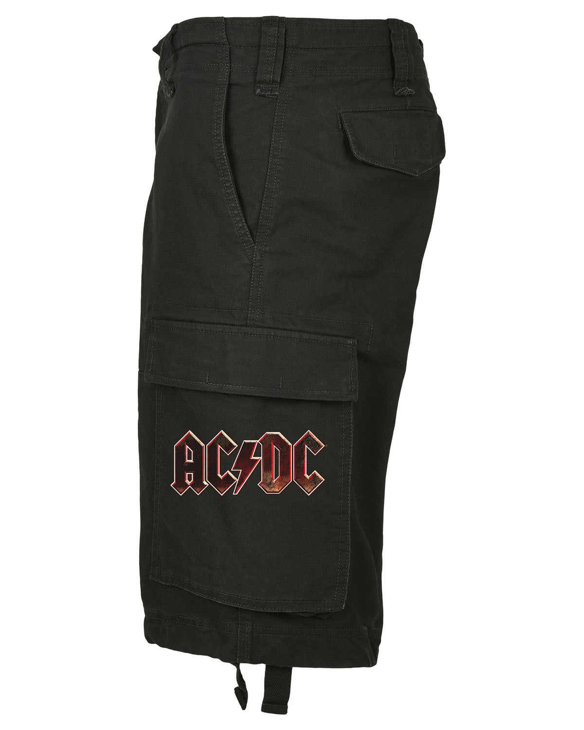 Urban Classics AC/DC vintage reisitaskushortsit - Musta