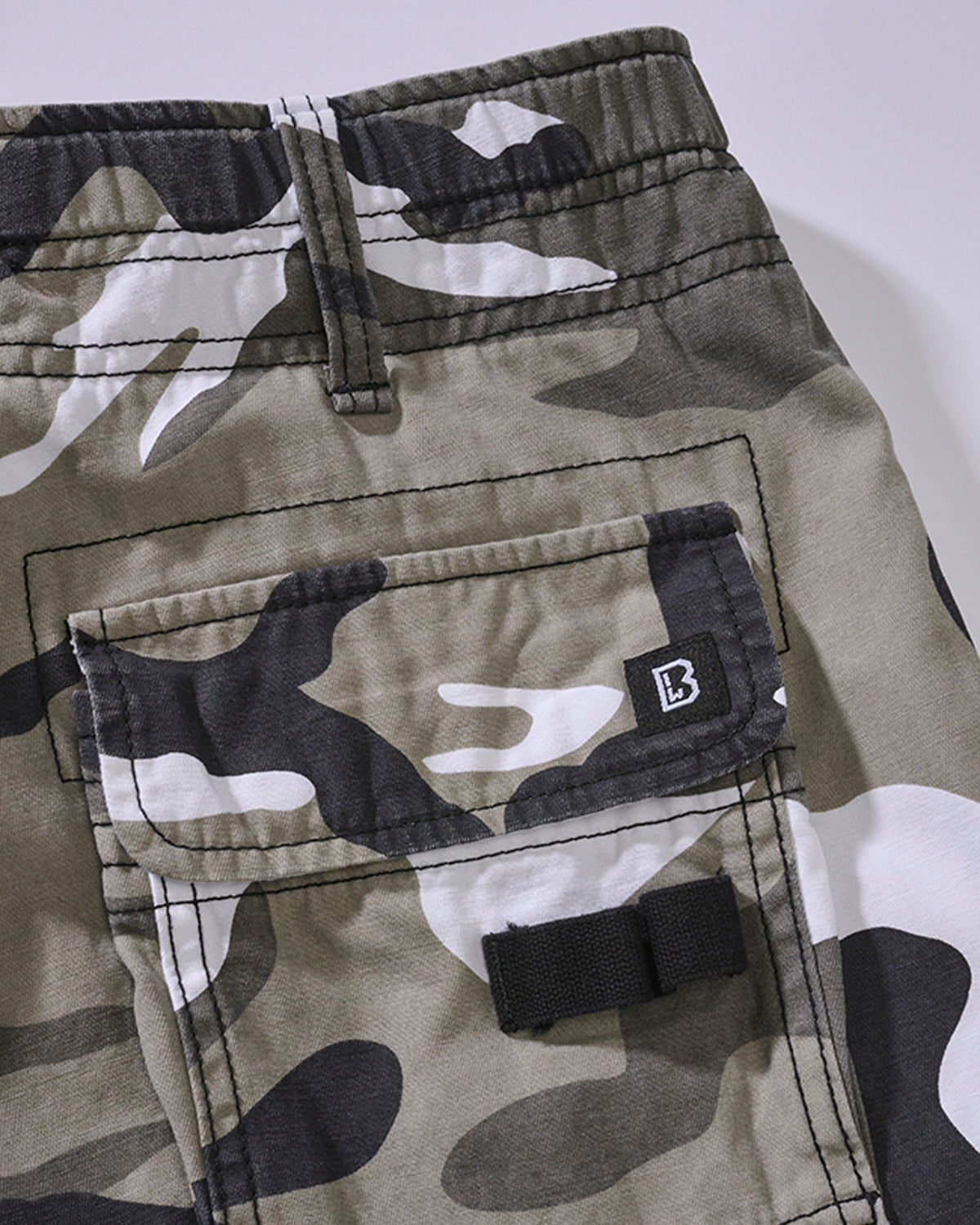 Brandit Pure slim reisitaskuhousut - Valkoinen camo