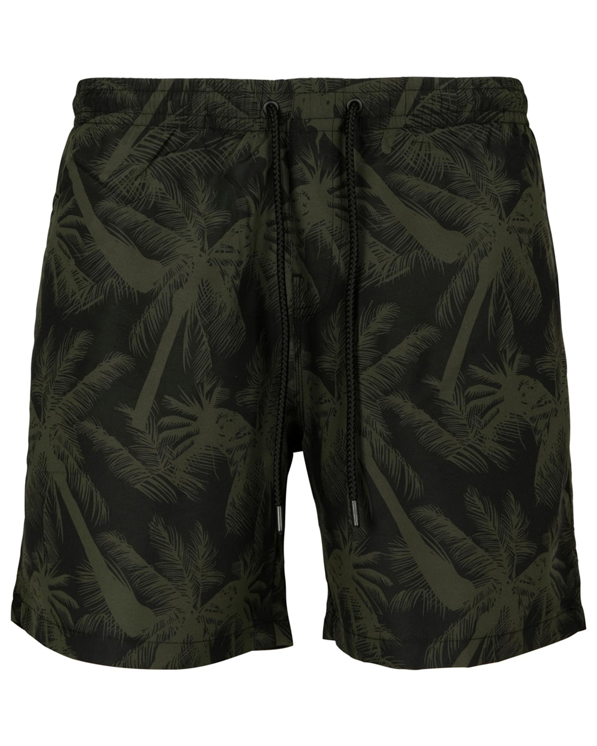 Urban Classics Pattern Palm uimashortsit - Musta/Vihreä