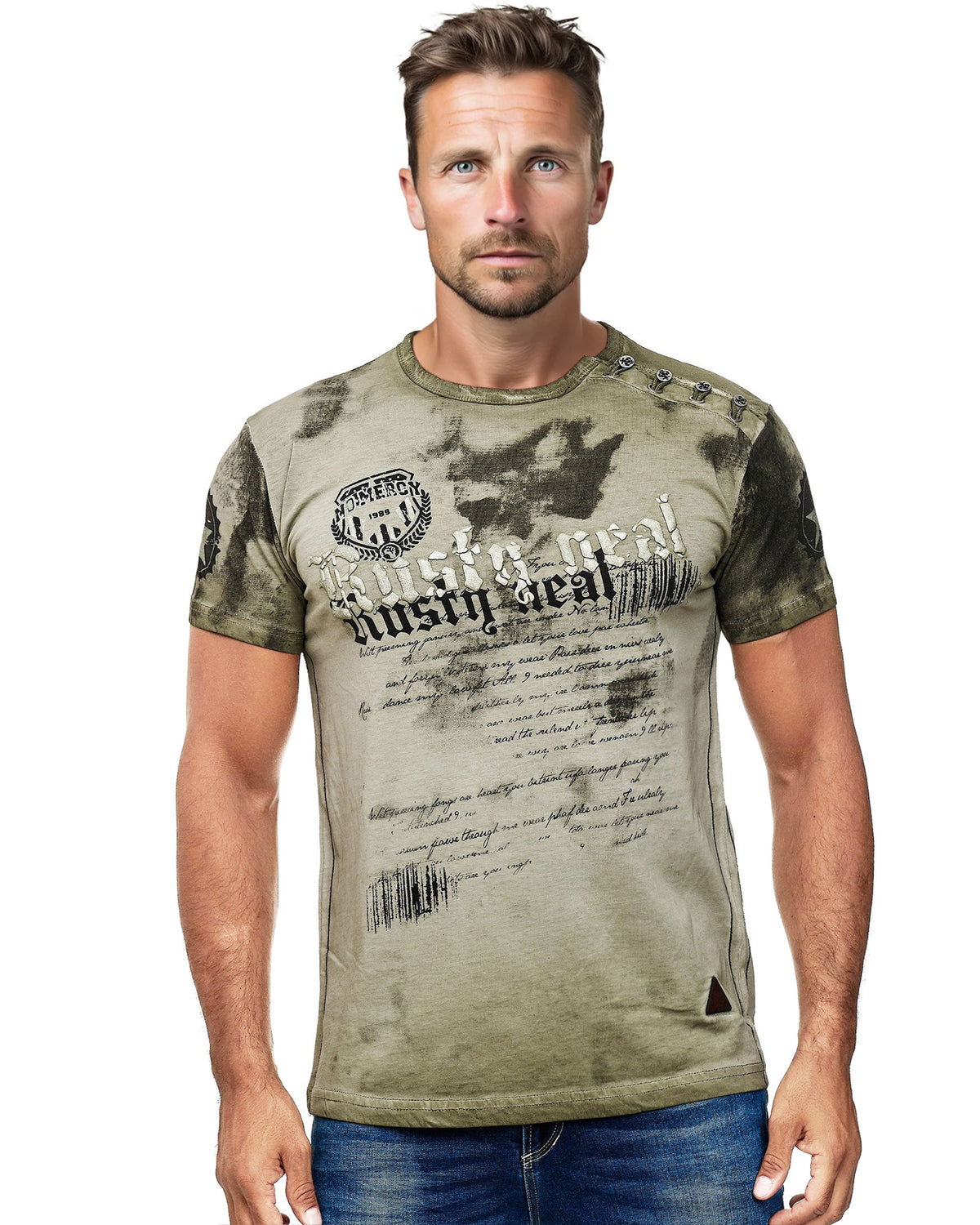 Rusty Neal Godric t-paita- Khaki