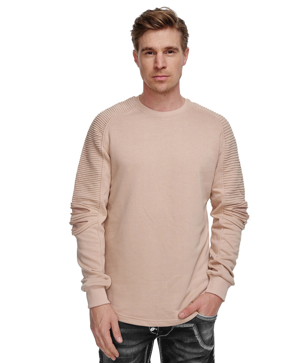 Rusty Neal Torn pitkähihainen - Beige
