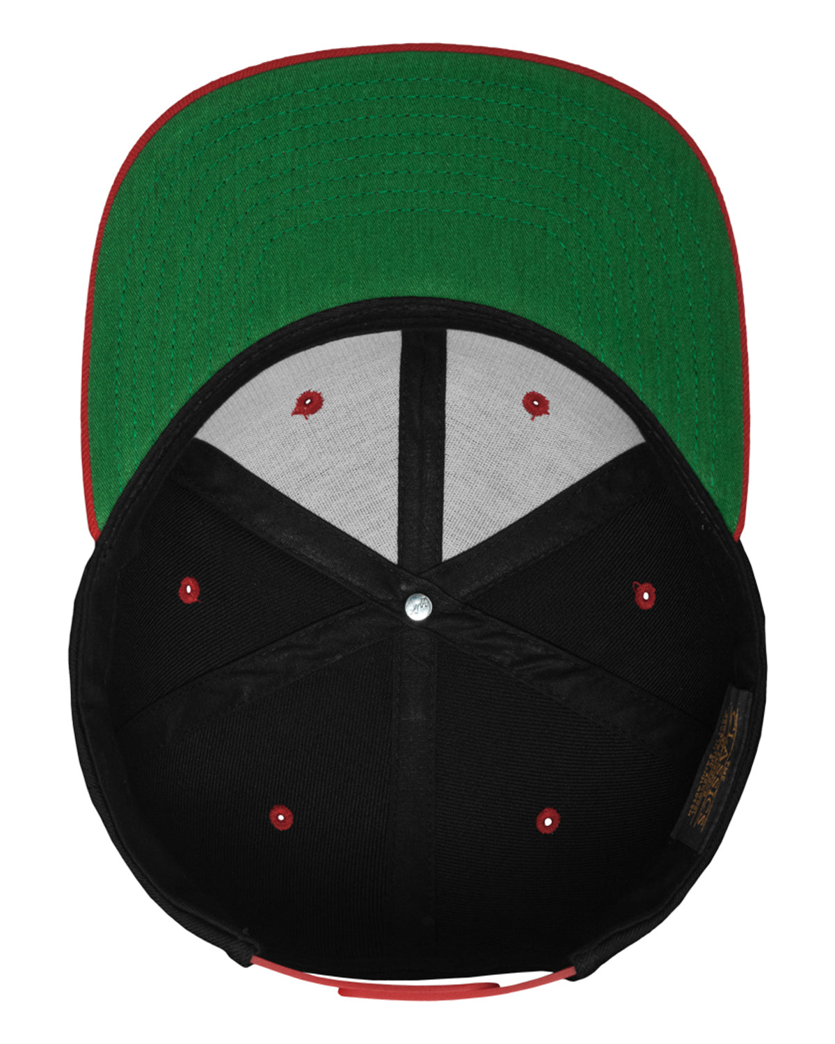 FLEXFIT 2-Tone classic snapback - Musta/Punainen