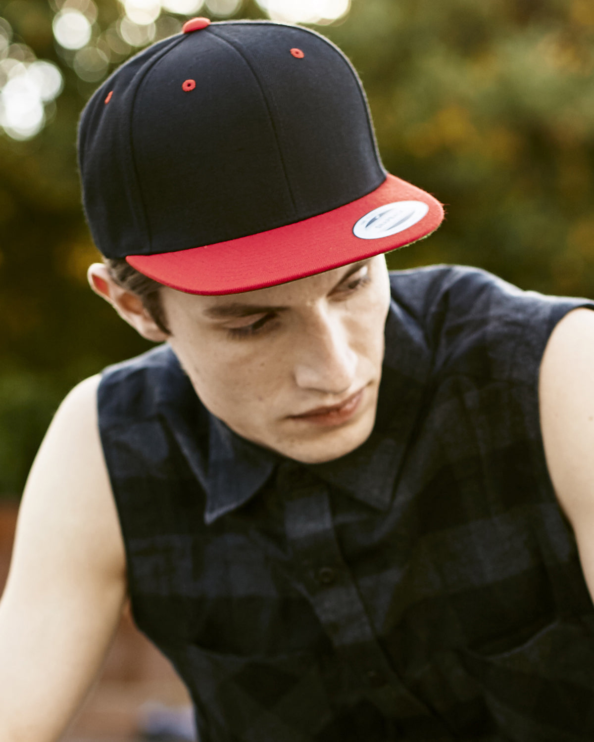 FLEXFIT 2-Tone classic snapback - Musta/Punainen Default Title