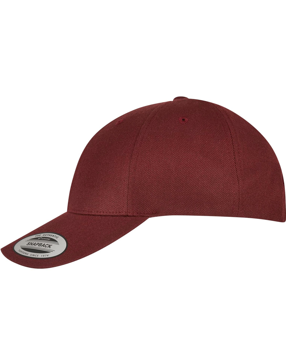 FLEXFIT Premium curved snapback - Burgundi
