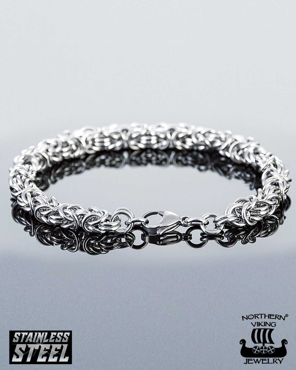 Northern Viking Jewelry Kingchain rannekoru -Teräs Default Title