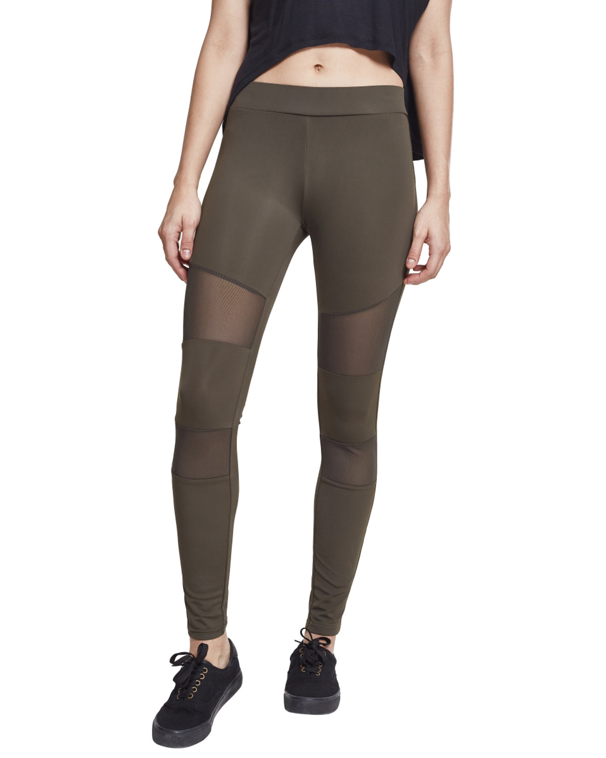 Urban Classics Tech mesh leggingsit - Khaki