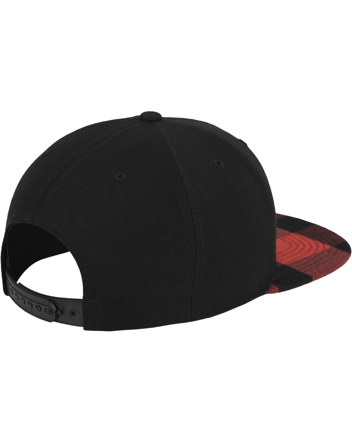 FLEXFIT Flanelli snapback - Musta/Punainen