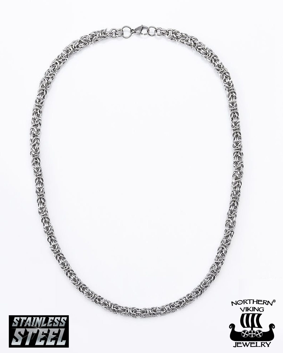 Northern Viking Jewelry Kingchain kaulakoru - Teräs Default Title