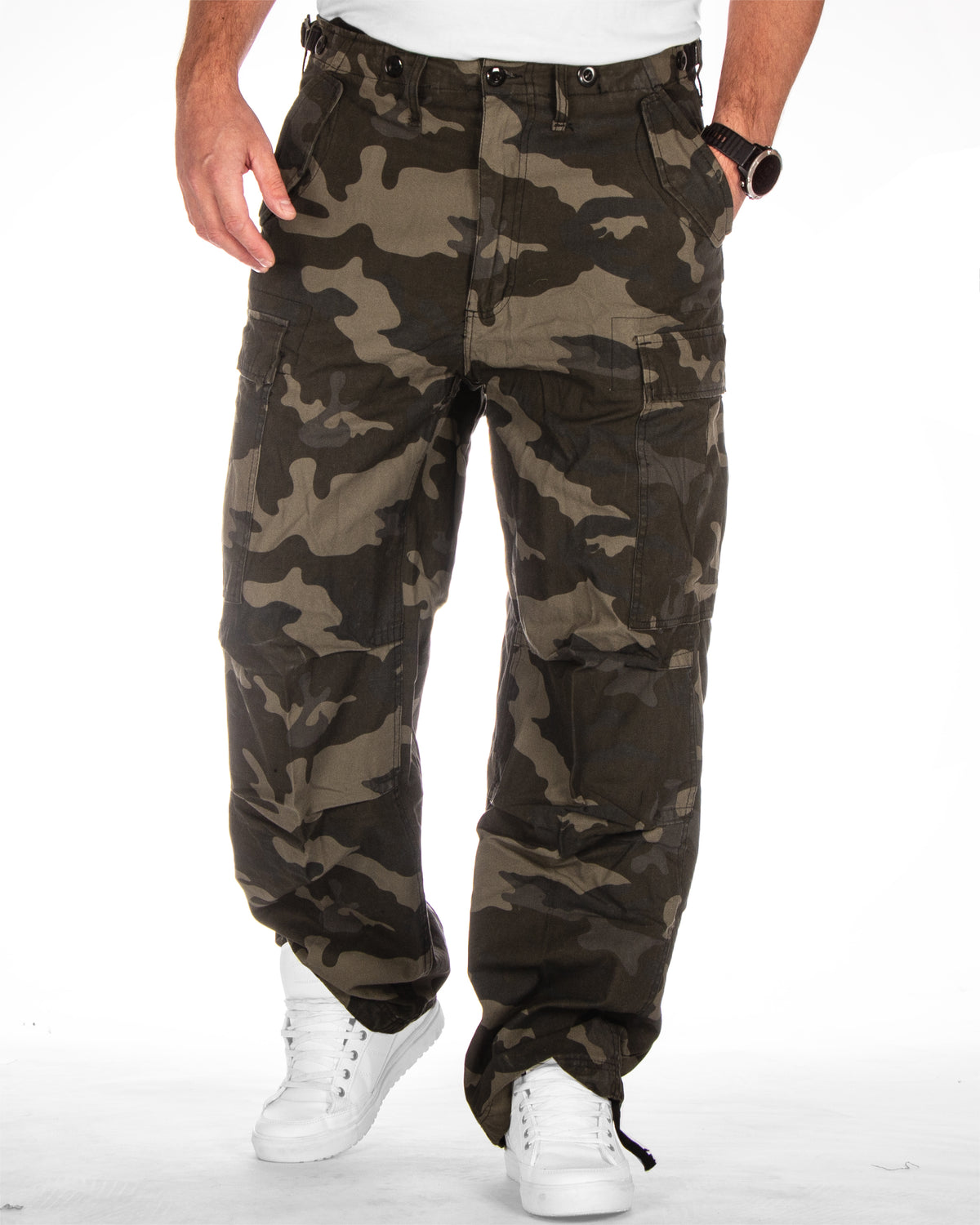 Brandit M-65 Vintage reisitaskuhousut - Camo
