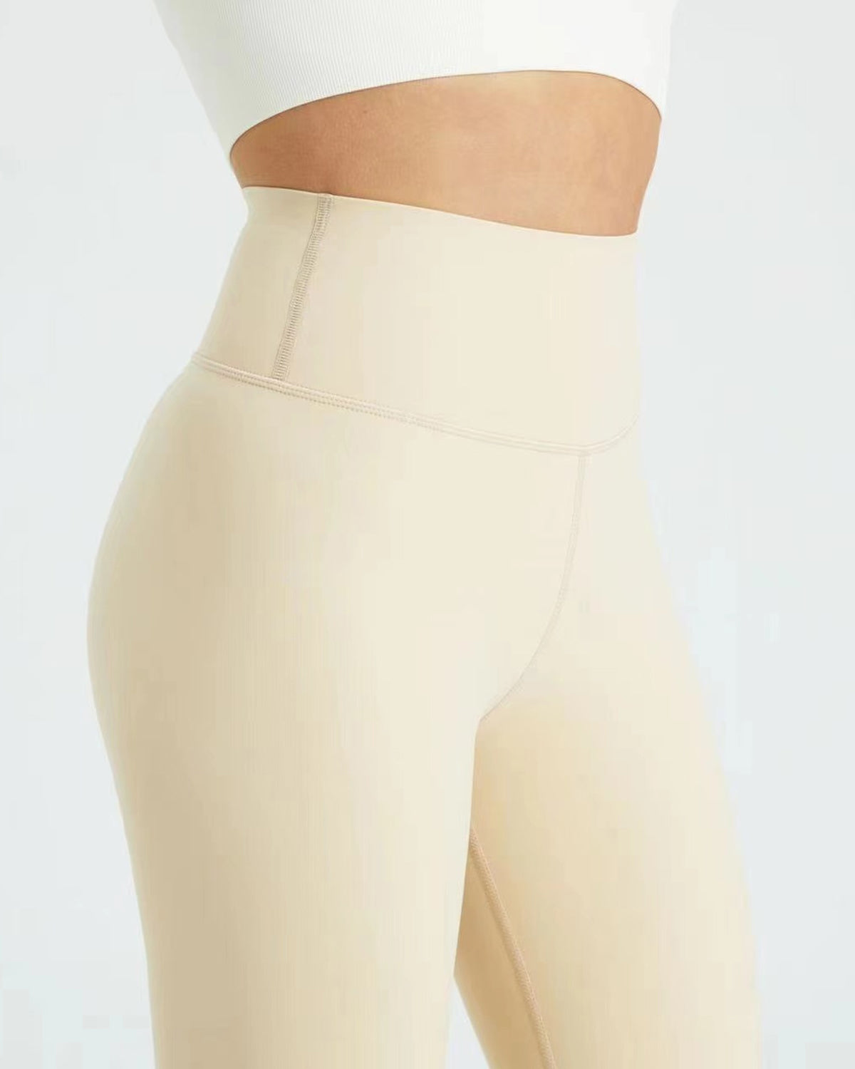 Megusto Evelyn korkeavyötäröiset leggingsit - Beige