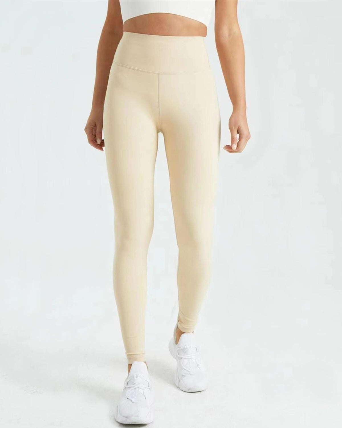 Megusto Evelyn korkeavyötäröiset leggingsit - Beige XL