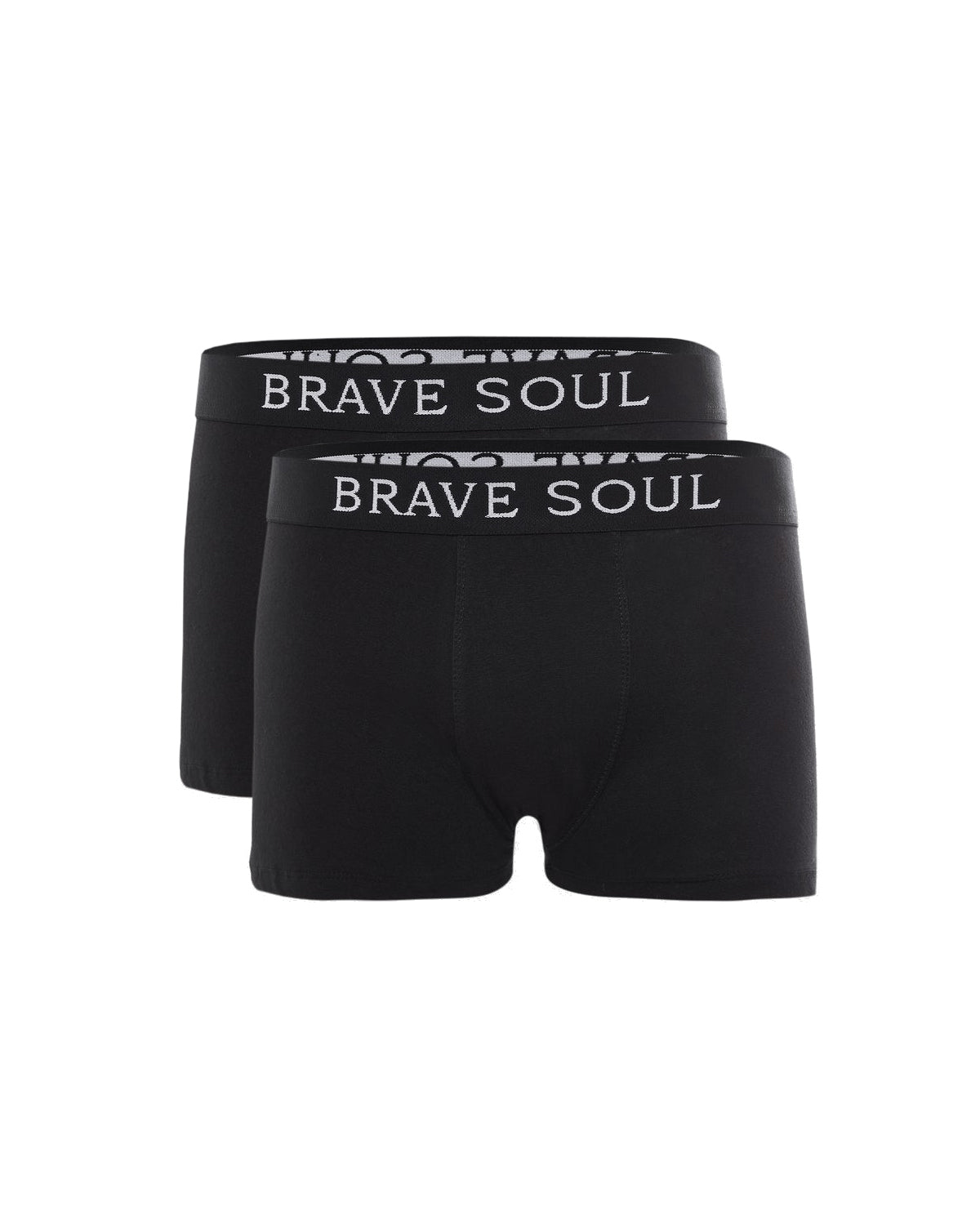 Brave Soul Joshua bokserit 2-pack - Musta