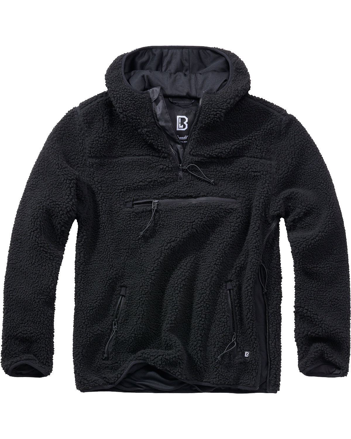 Brandit Teddyfleece Worker huppari - Musta