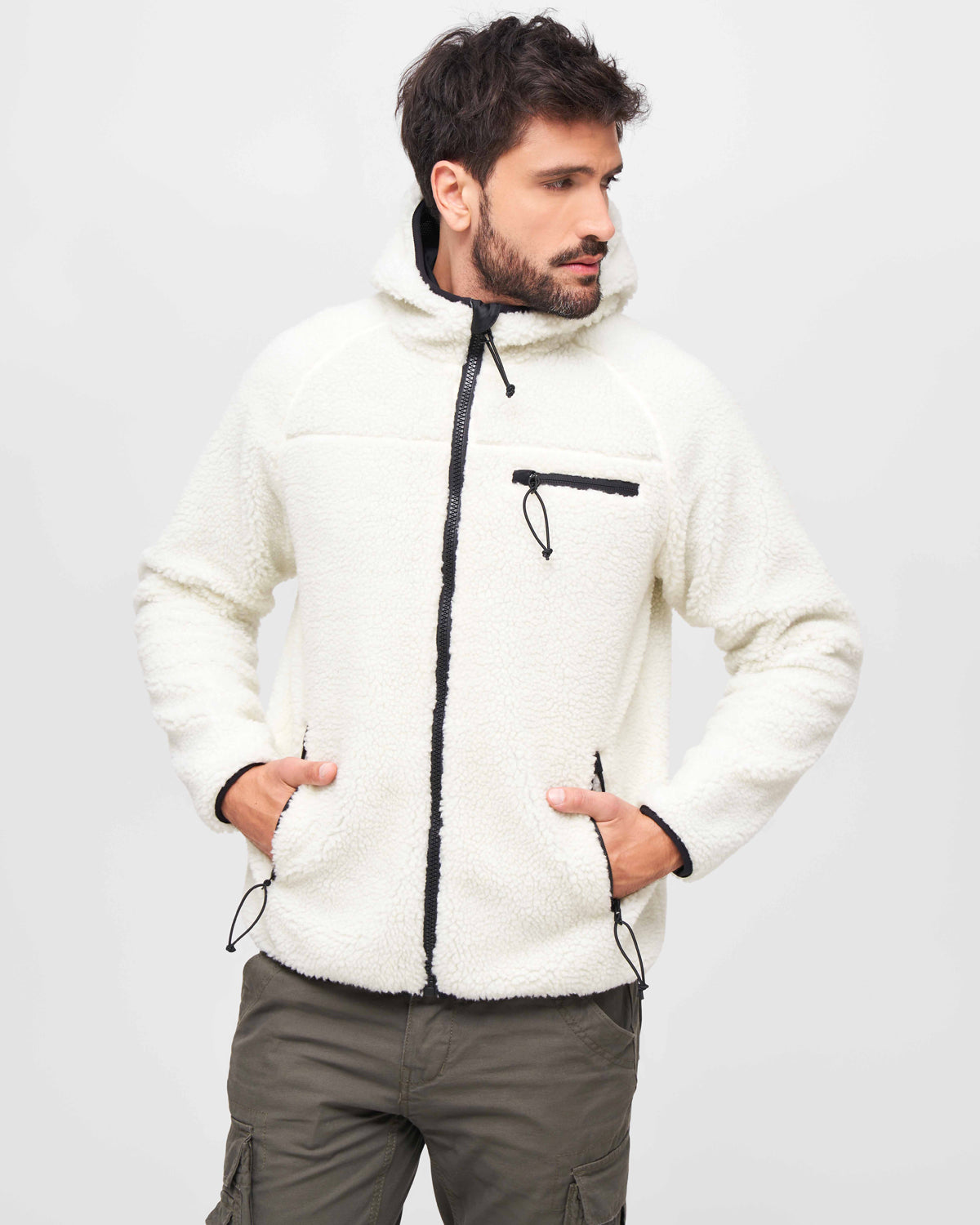 Brandit Teddyfleece Worker takki - Valkoinen