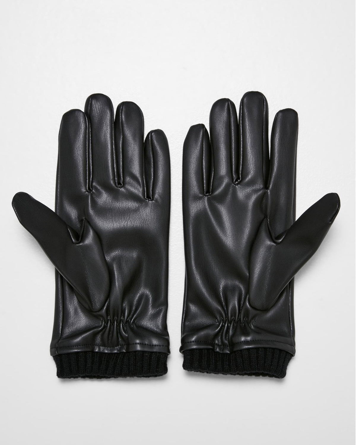 Urban Classics Synthetic leather hanskat - Musta