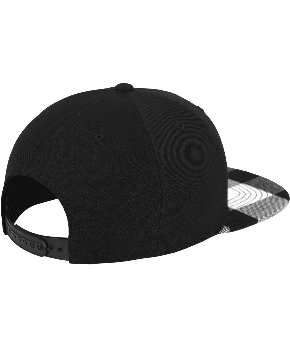 FLEXFIT Flanelli snapback - Musta/Valkoinen