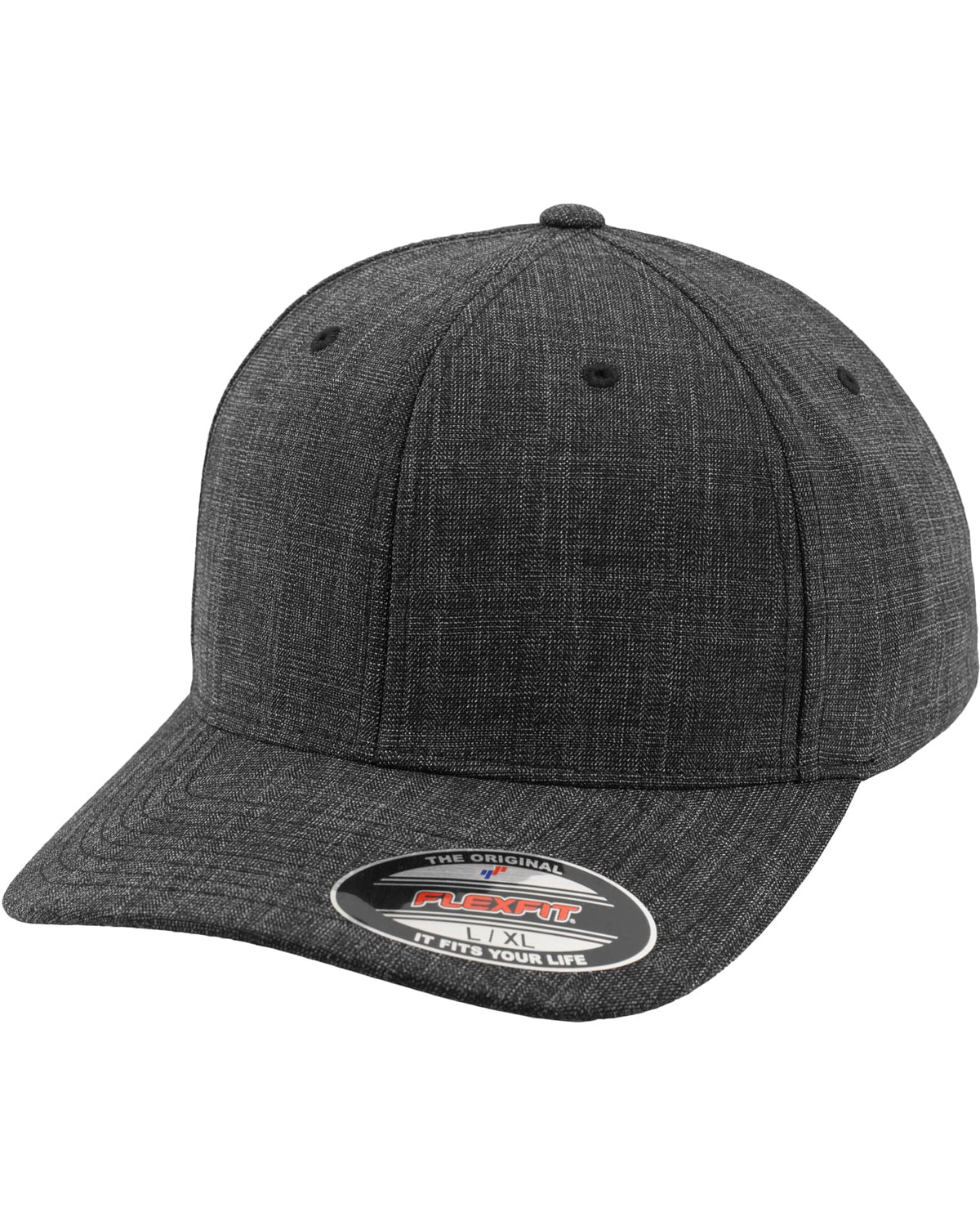 FLEXFIT Flexfit fine melange lippis - Tummanharmaa