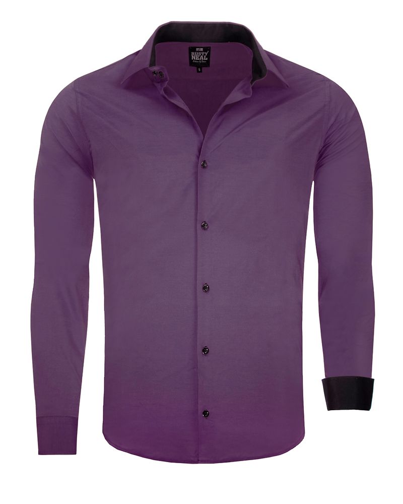 Rusty Neal Beales kauluspaita - Violetti/Musta 6XL