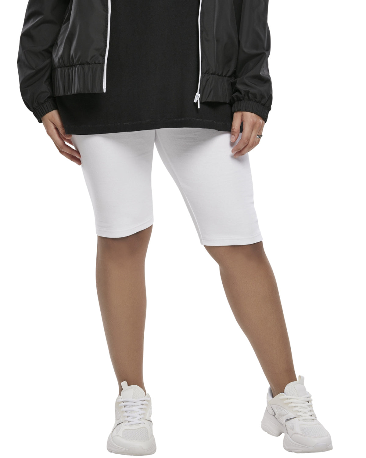 Urban Classics High waist pyöräilyshortsit - Valkoinen