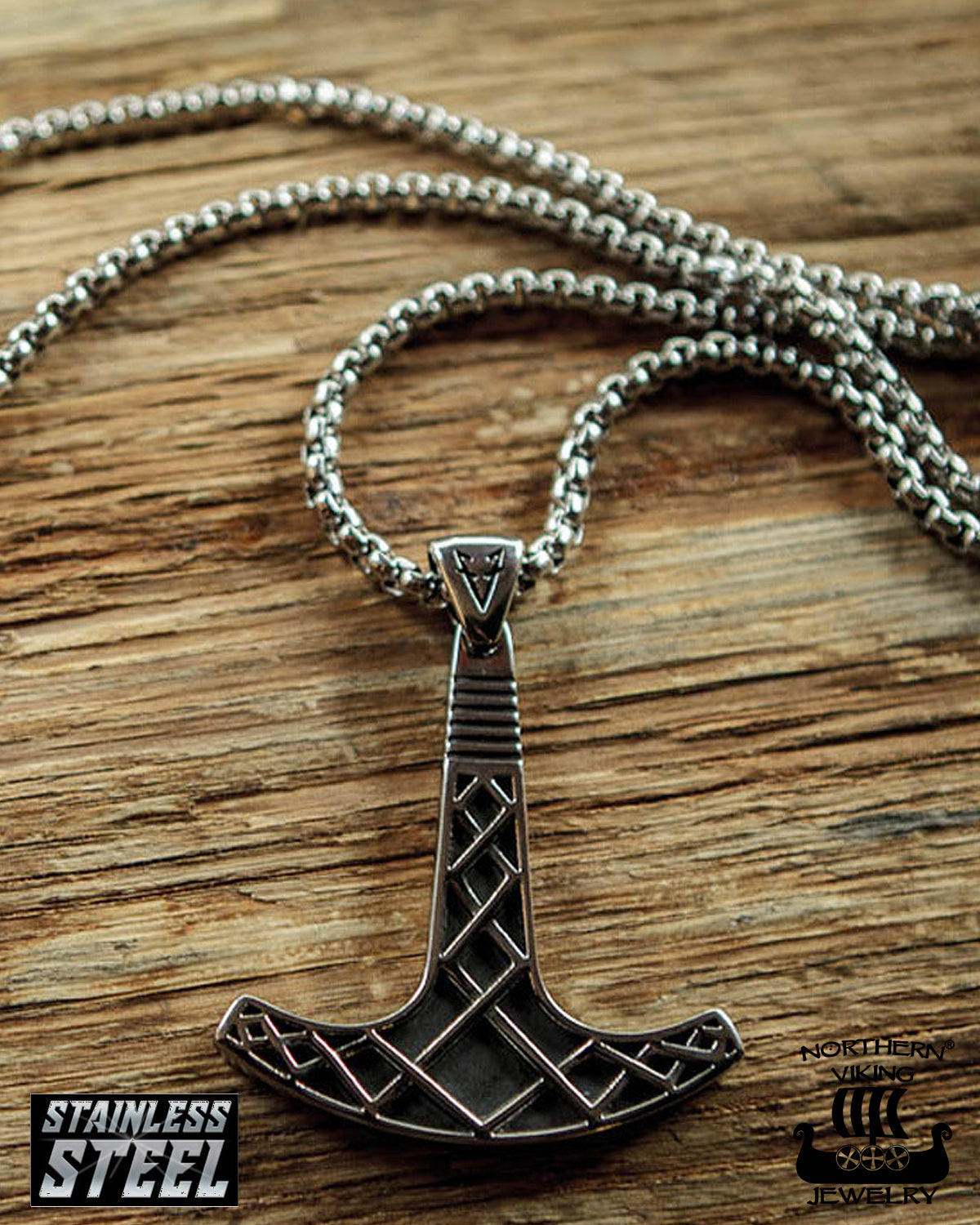Northern Viking Jewelry Ukonvasara By Johan Thorolf kaulakoru - Teräs