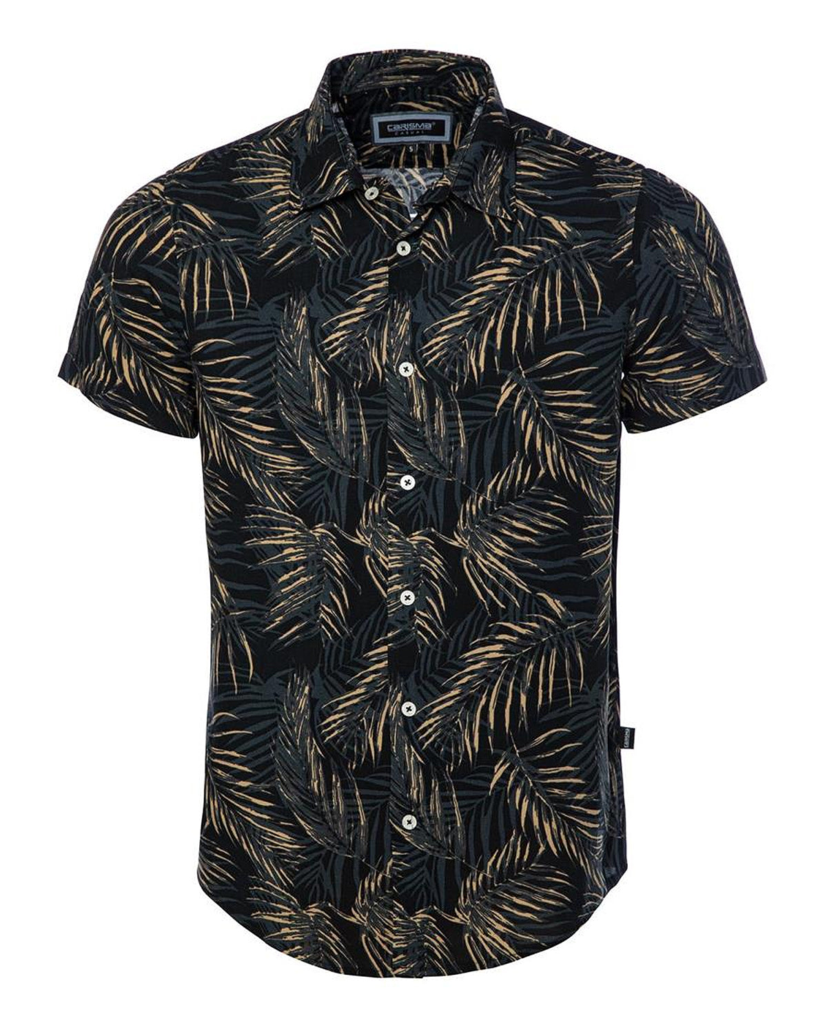 Carisma Leaves kauluspaita - Musta/Beige 2XL