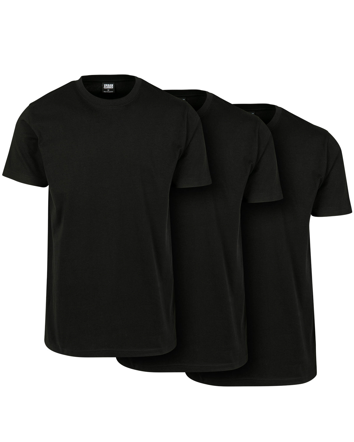 Urban Classics Basic t-paita 3-pack - Musta