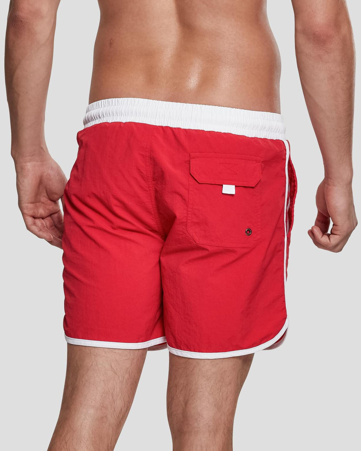 Urban Classics Retro uimashortsit - Punainen/Valkoinen