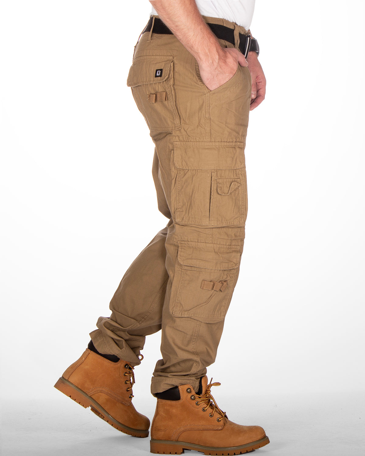 Brandit Pure slim reisitaskuhousut - Beige