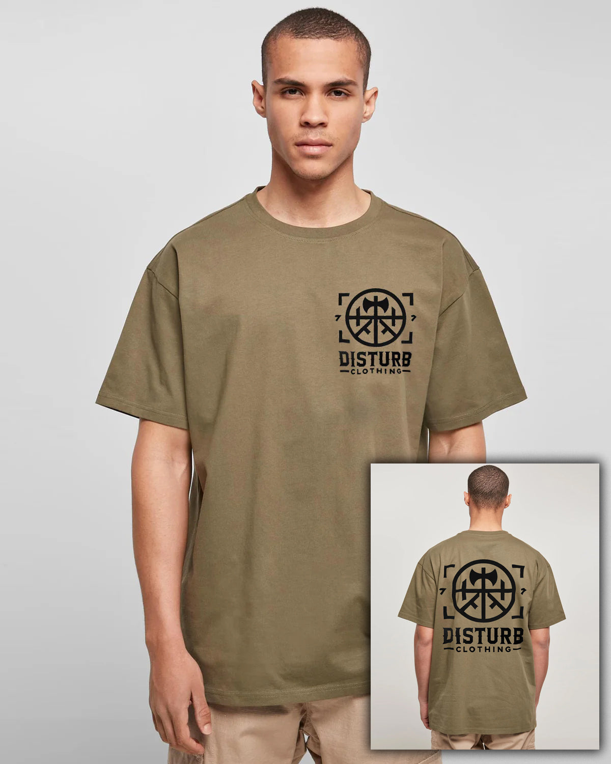 Disturb Clothing Disturb Axe Oversize t-paita #Väri_Vihreä