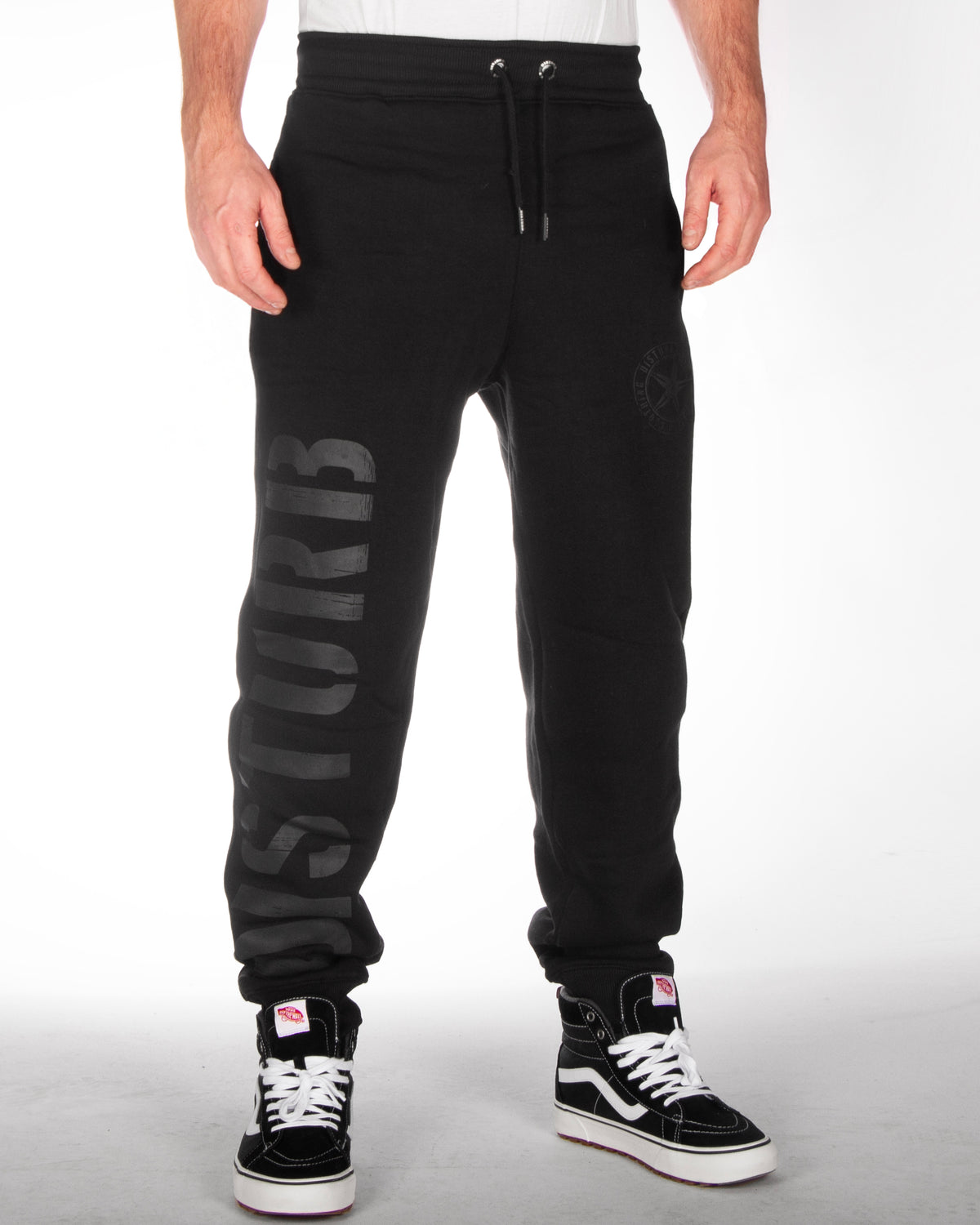 Disturb Clothing Disturb collegehousut - Musta/Musta