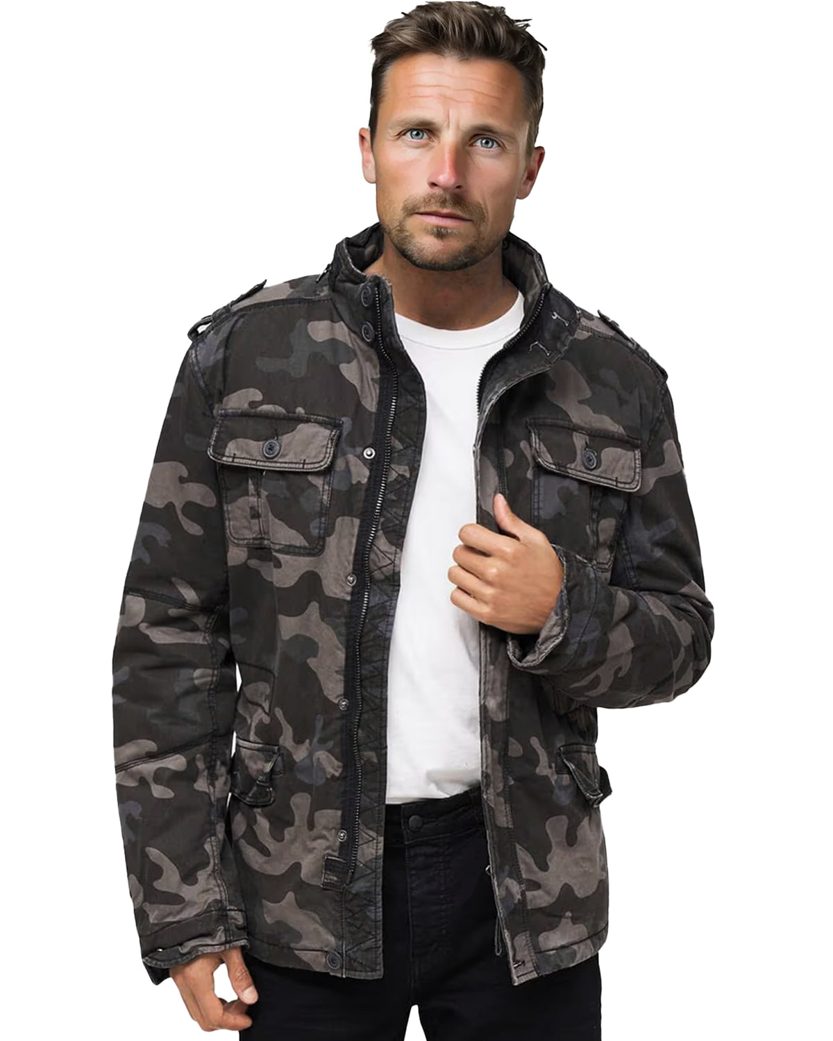 Brandit Draven välikausitakki - Tumma Camo 4XL