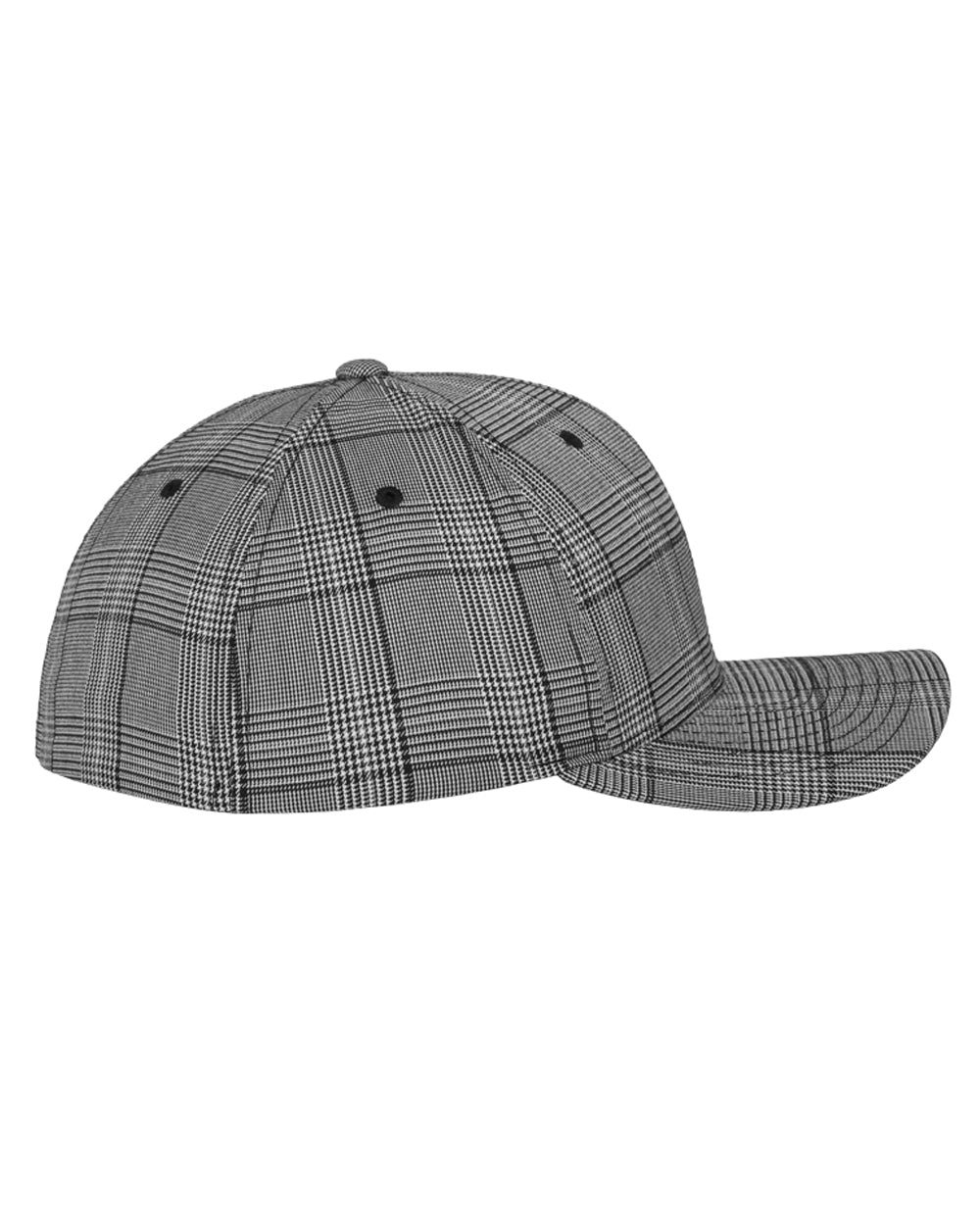 FLEXFIT Flexfit Glen Check lippis - Musta/Valkoinen