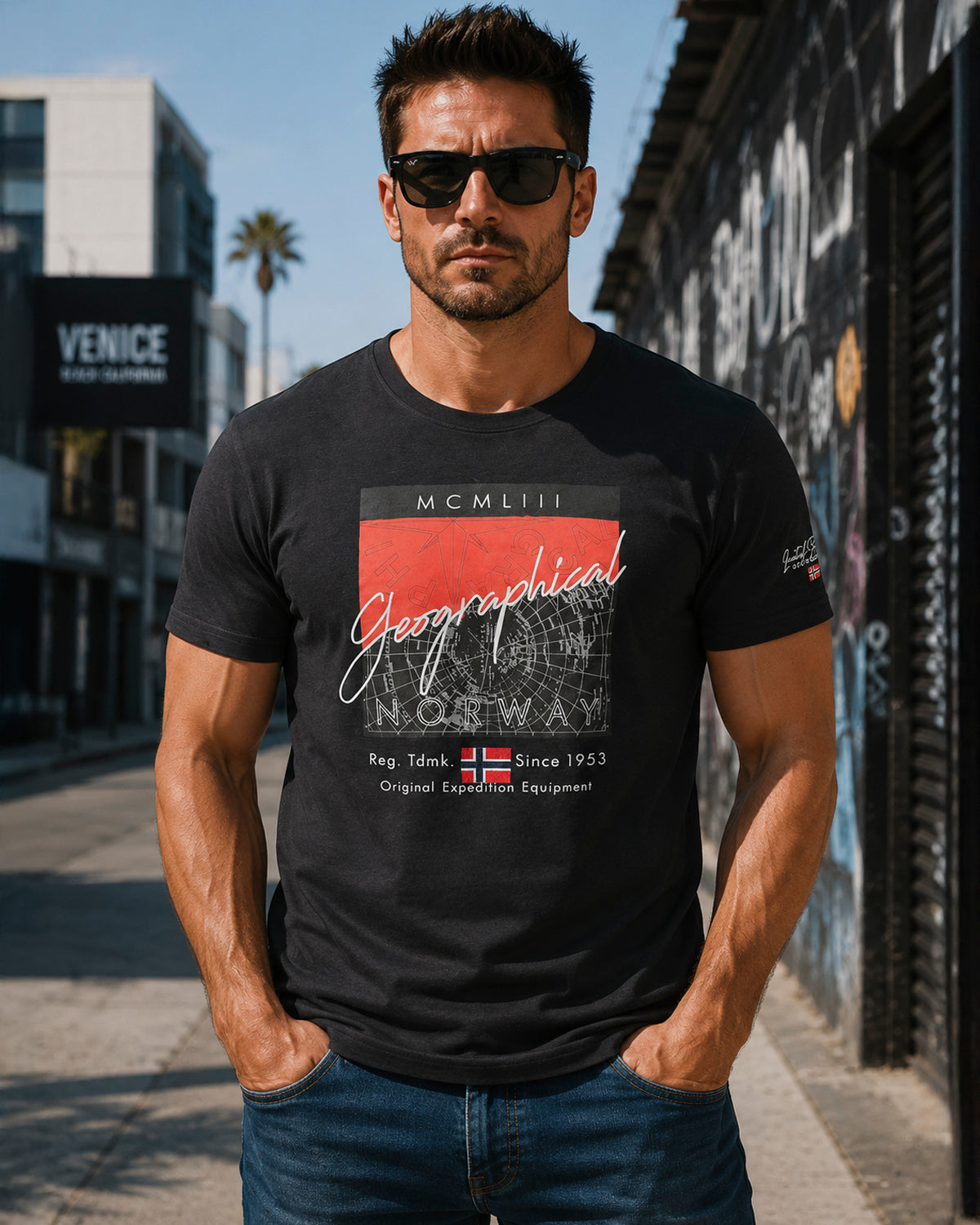 Geographical Norway Jembro T-paita - Musta