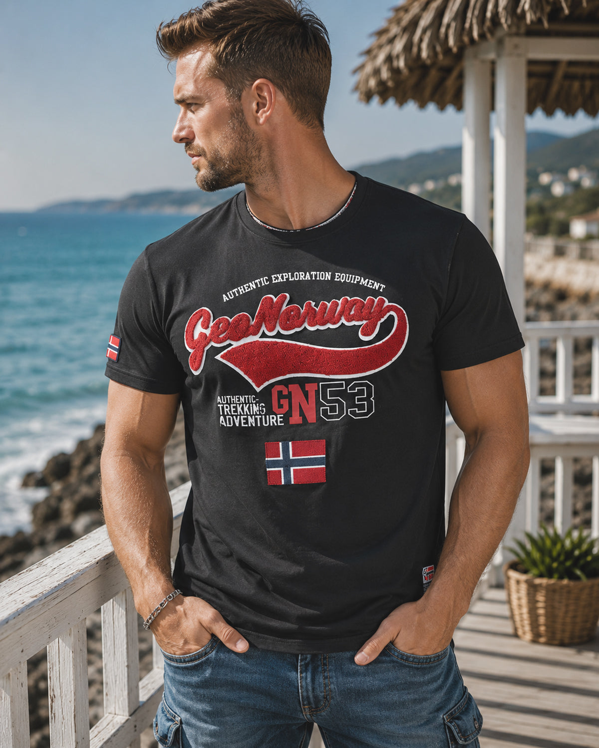 Geographical Norway Jurbank t-paita - Musta