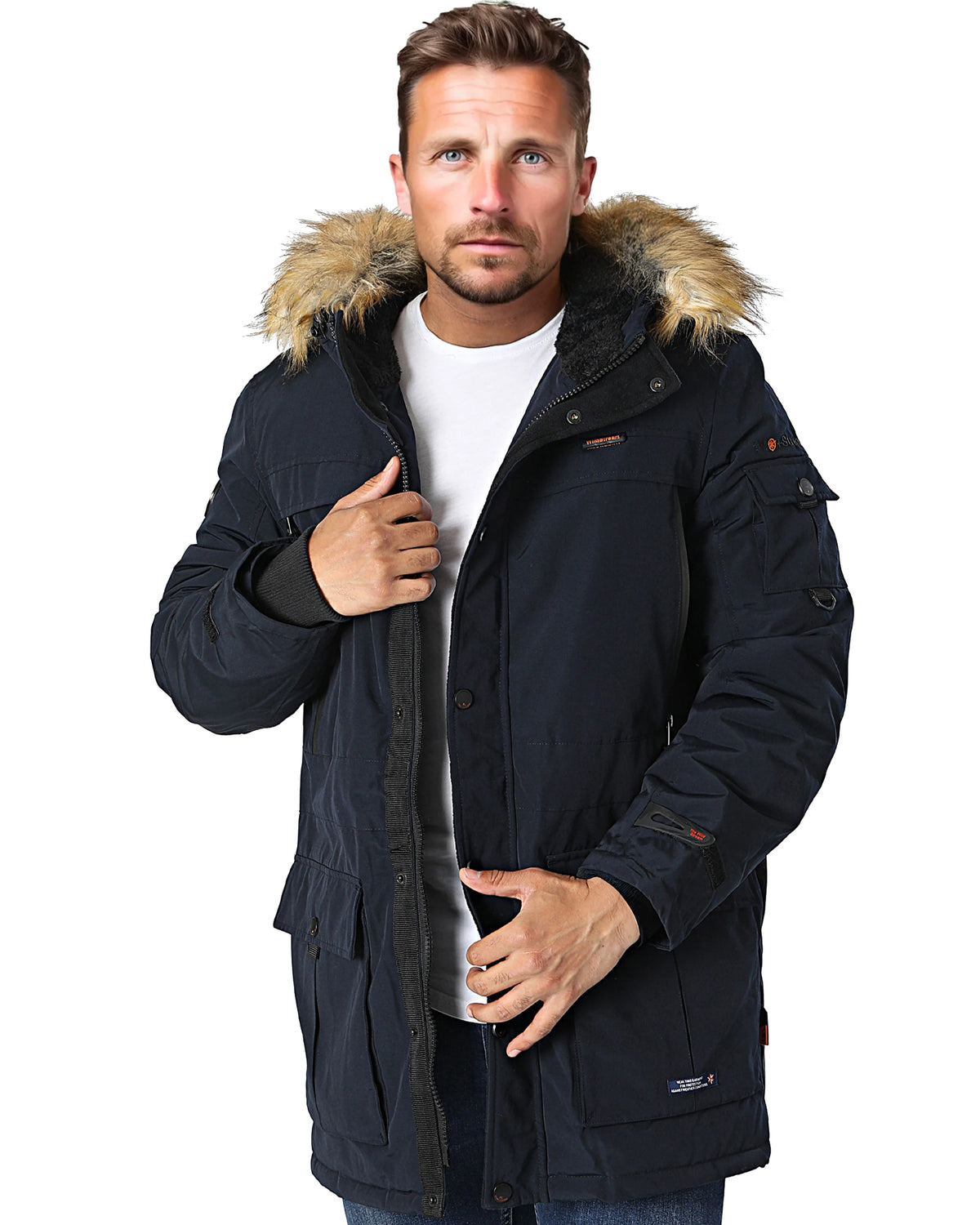MZ72 Brand Leeland talvitakki - Tummansininen 2XL