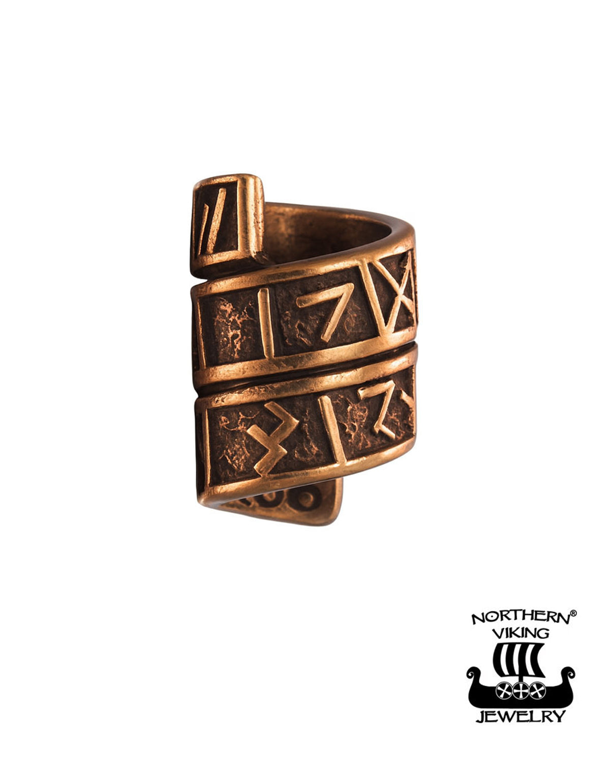 Northern Viking Jewelry Long Rune partakoru - Pronssi