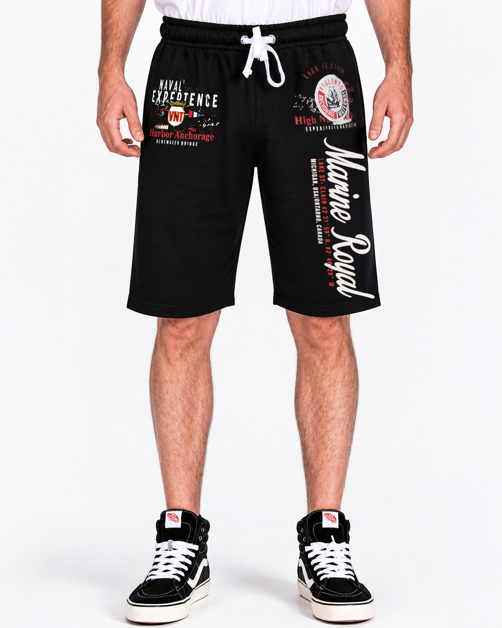 Disturb Clothing Marine Royal collegeshortsit - Musta