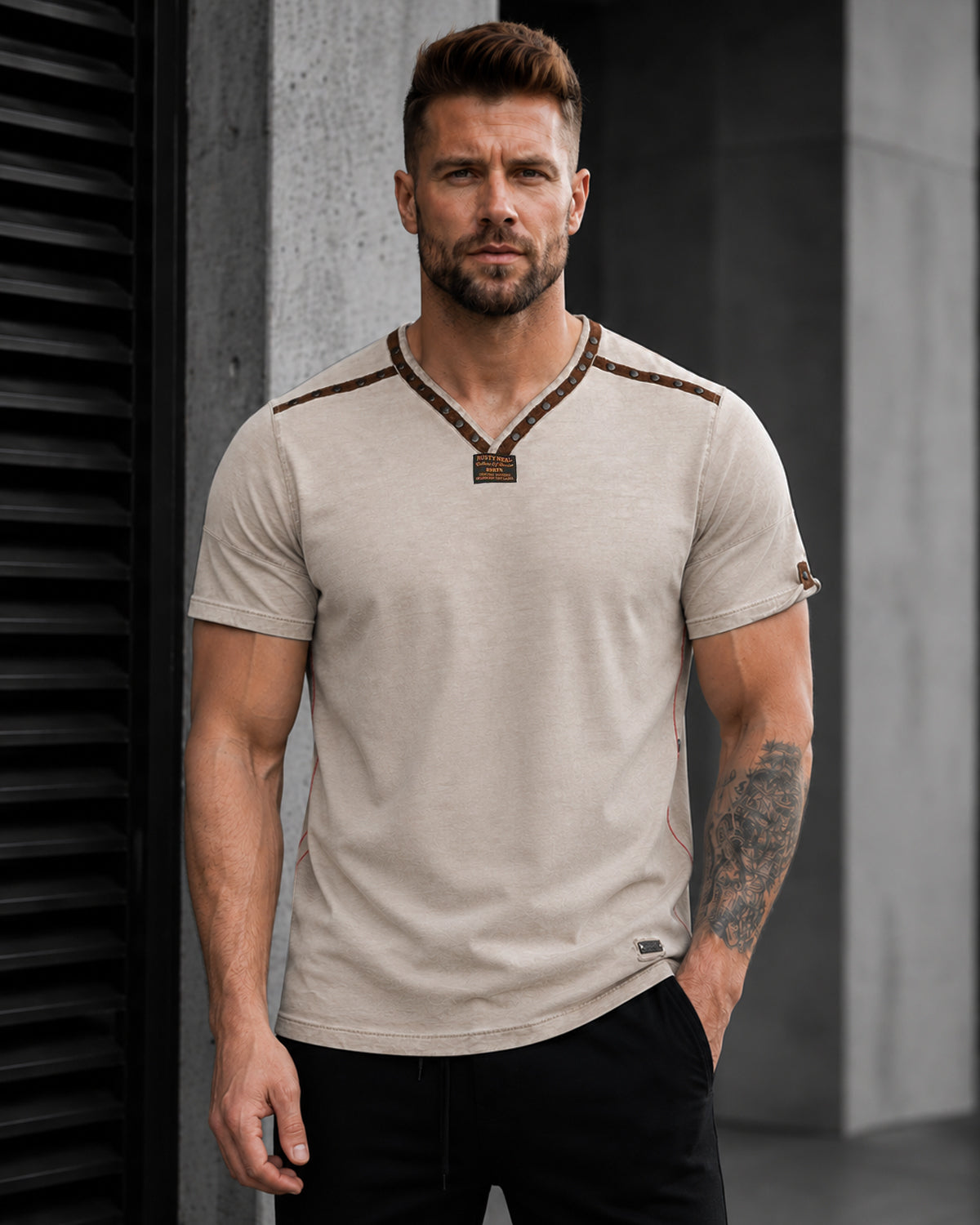 Rusty Neal Clint t-paita - Beige 2XL