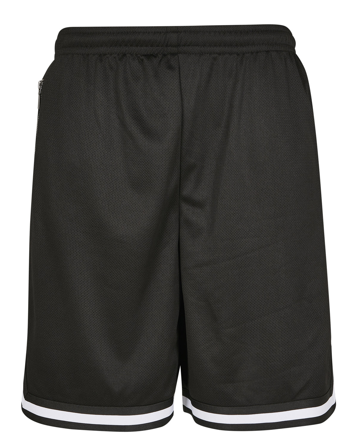 Urban Classics Stripe mesh shortsit - Musta/Valkoinen 2XL