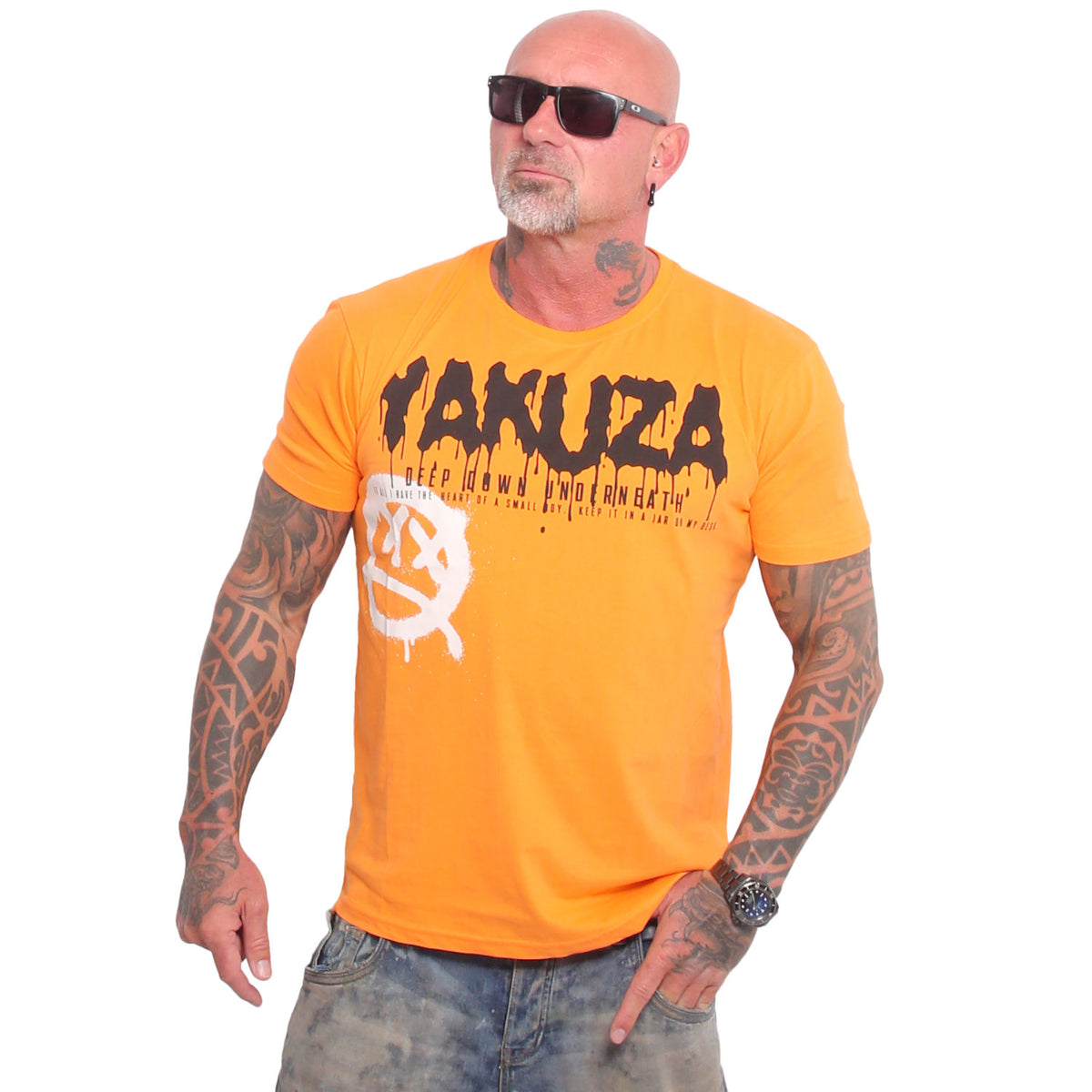 Yakuza Ink Deep Down V02 t-paita - Oranssi