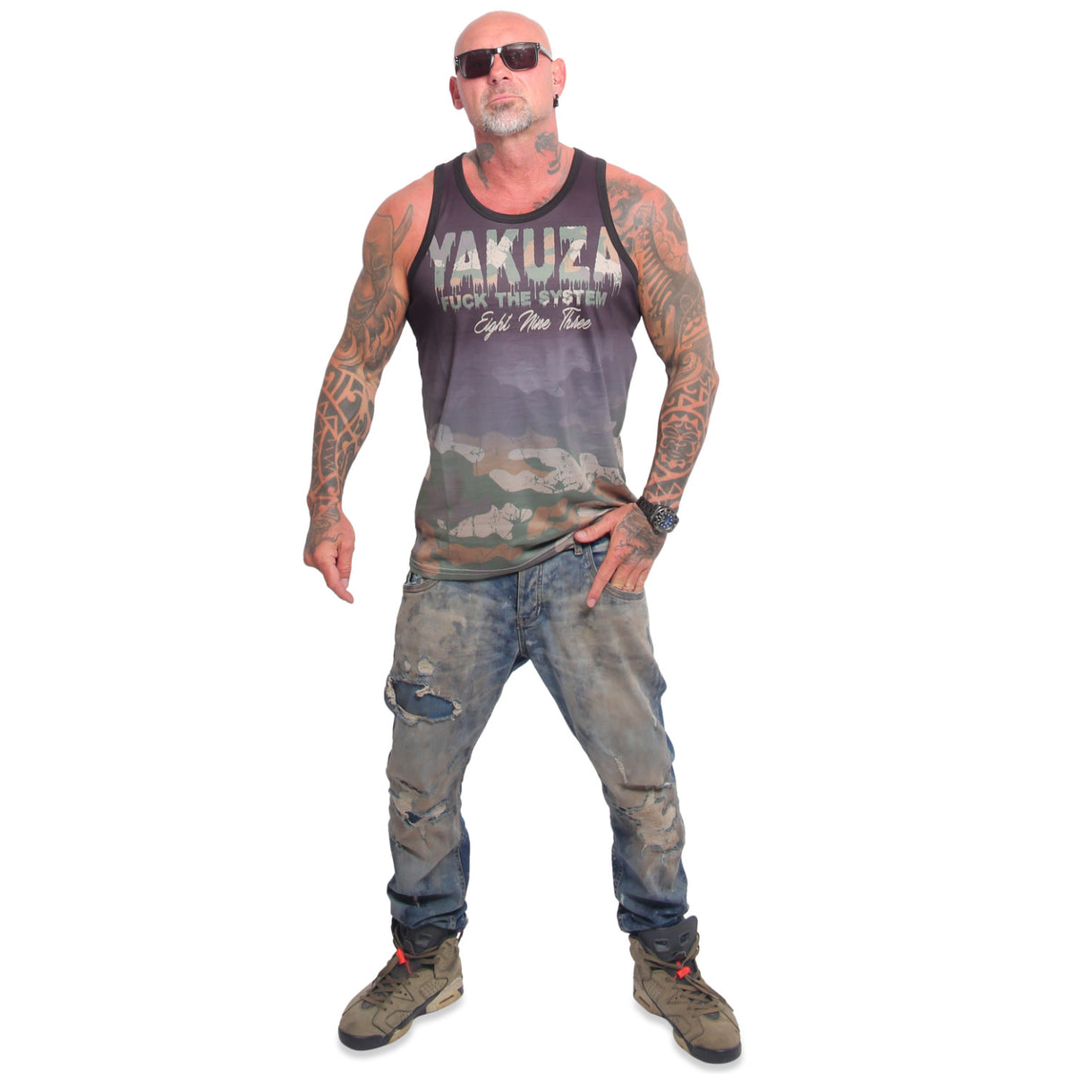 Yakuza Ink Silent Mesh hihaton - Musta