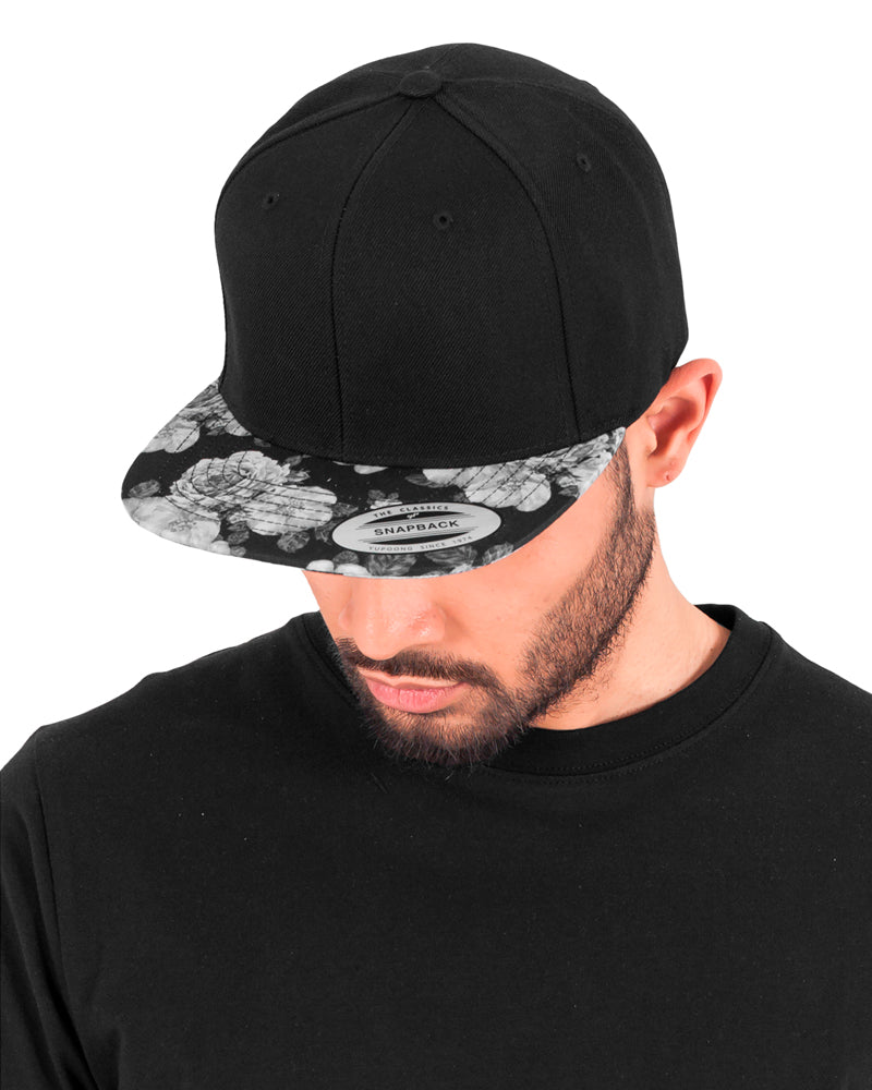 FLEXFIT Roses snapback - Musta/Harmaa