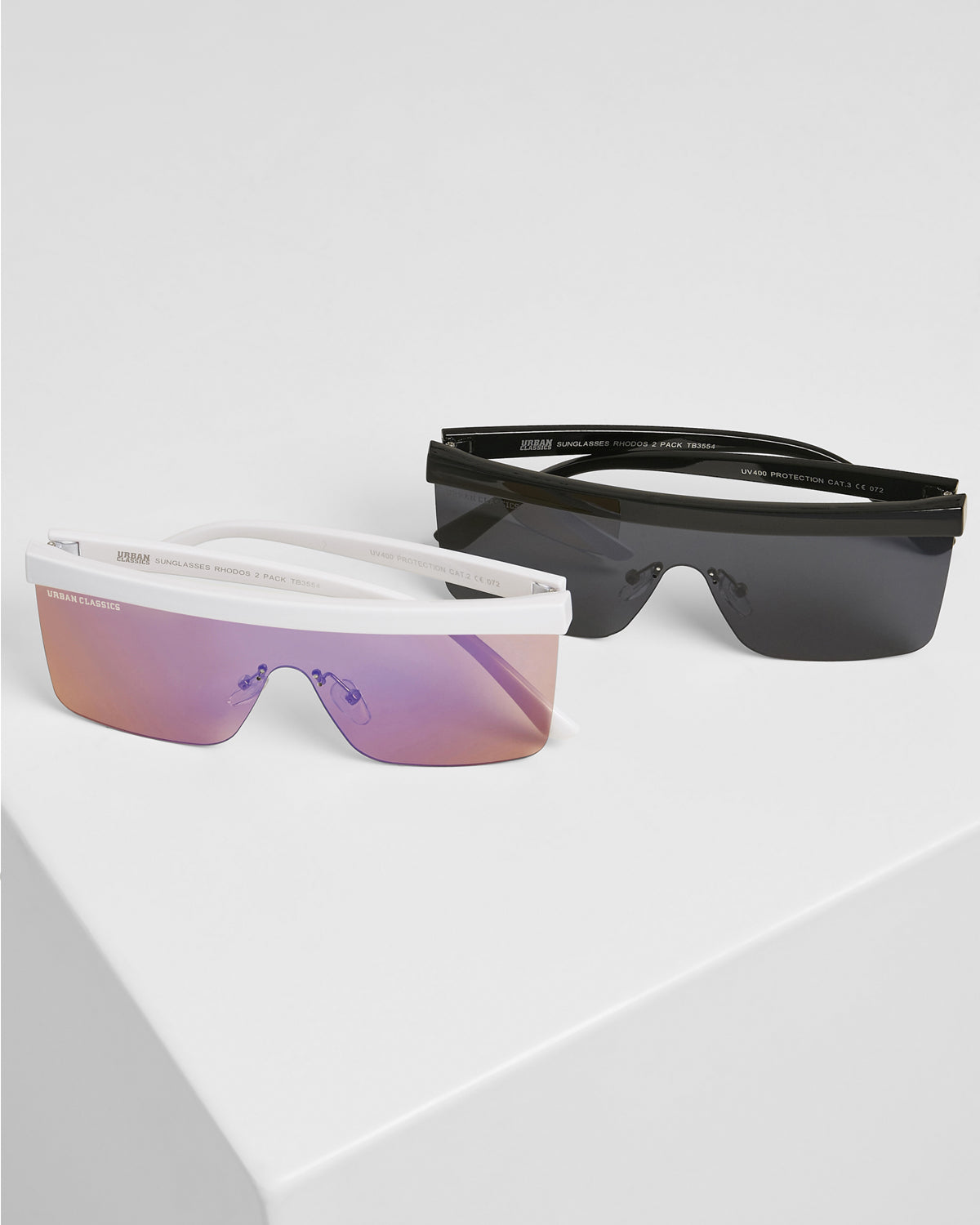 Urban Classics Rhodos 2-pack aurinkolasit - Musta/Valkoinen Default Title