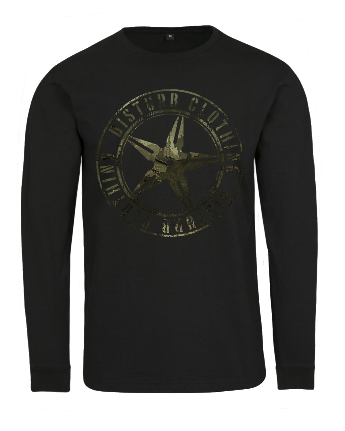 Disturb Clothing Camo star pitkähihainen - Musta 5XL