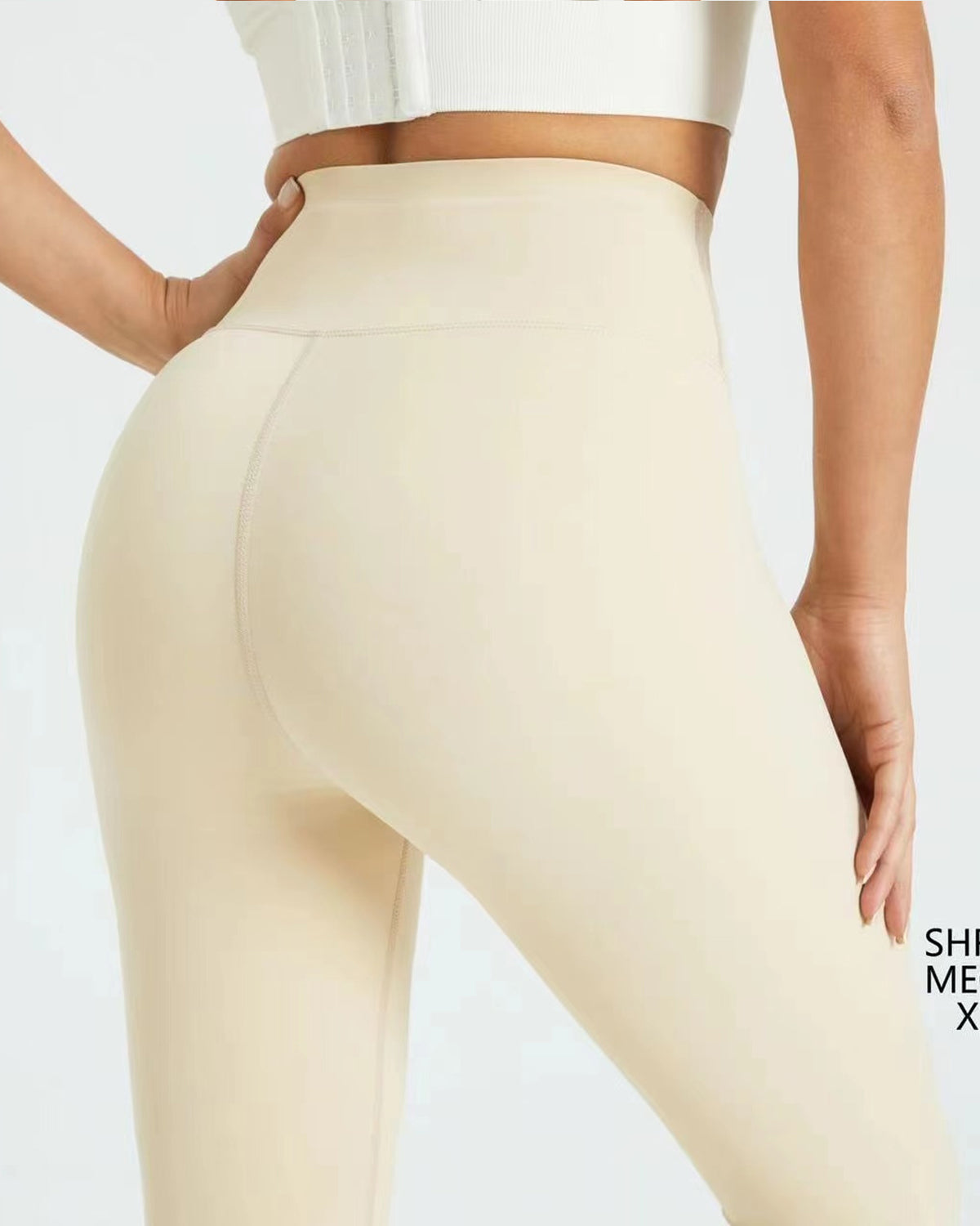 Megusto Evelyn korkeavyötäröiset leggingsit - Beige