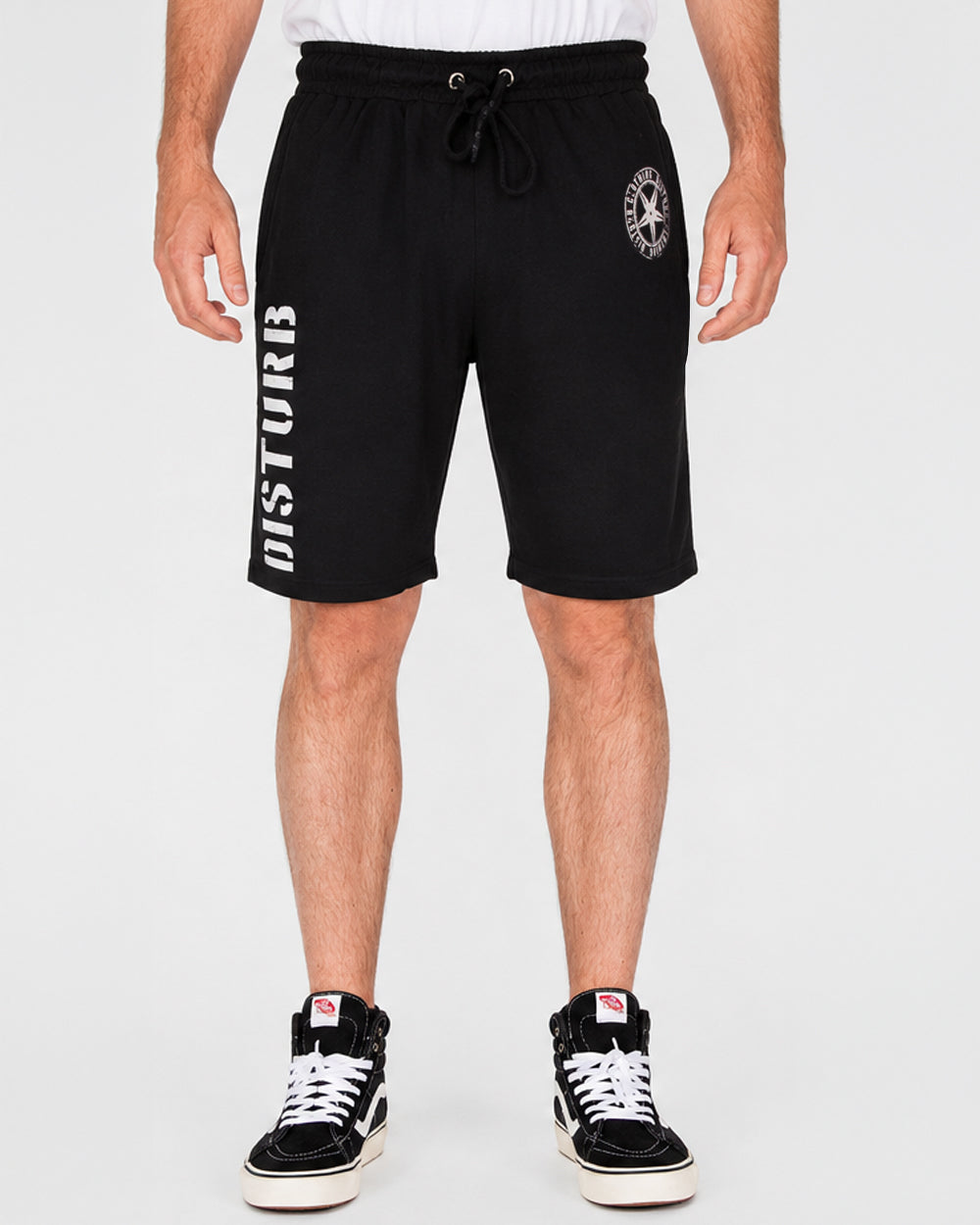 Disturb Clothing Disturb collegeshortsit - Musta/Valkoinen