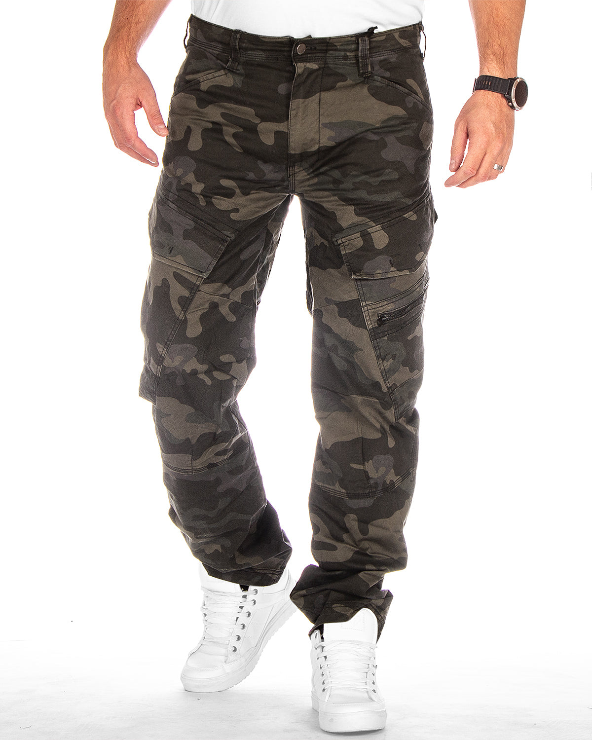 Brandit Adven reisitaskuhousut - Tumma Camo 2XL