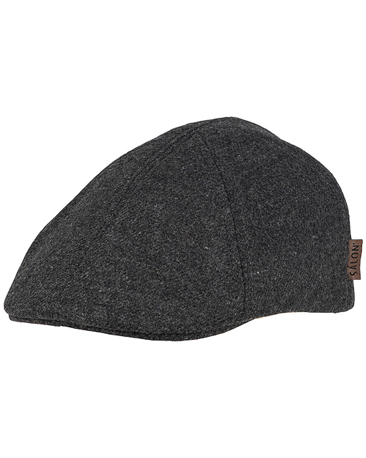 Salon Macon 56 gen merino flat cap - Tummanharmaa