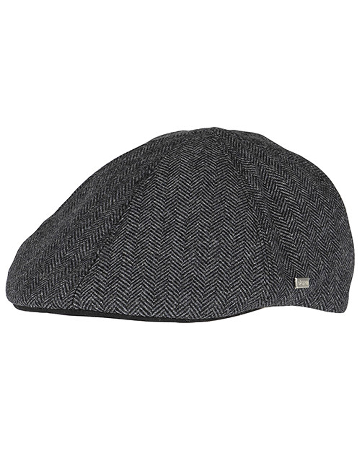 Salon Macon 56 Herringbone flat cap - Harmaa
